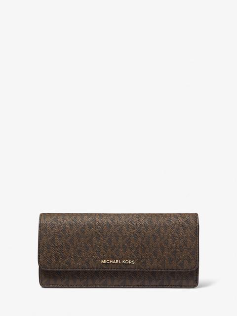 MICHAEL KORS Jet Set Large Signature Logo Snap-Front Wallet