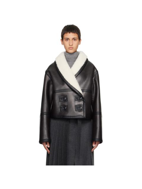 Black Imogen Faux-Leather Jacket