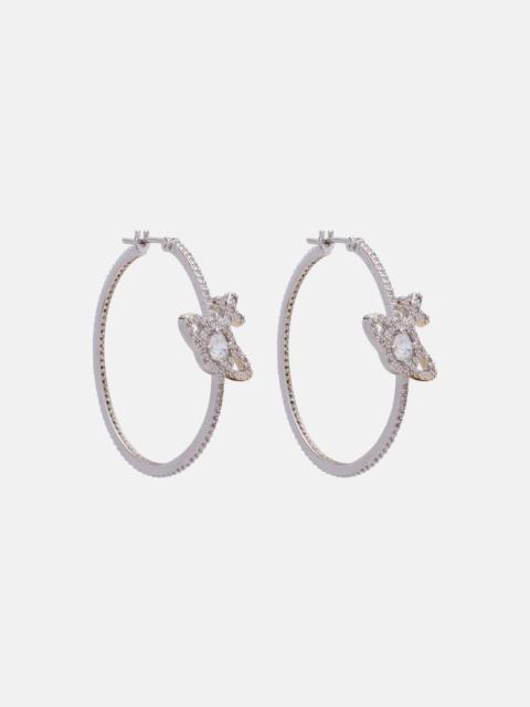 Vivienne Westwood Orb embellished hoop earrings
