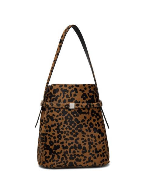 TOTEME Tan Belted Pony Hair Bucket Bag
