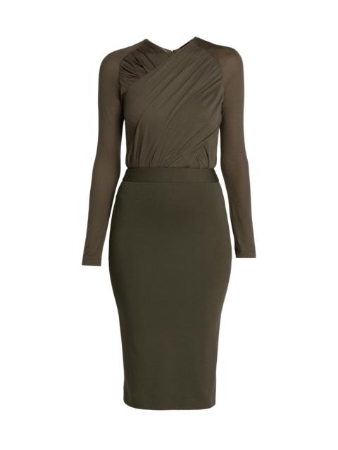 GIORGIO ARMANI Women's Mix Media Sheath Dress - Tarmac