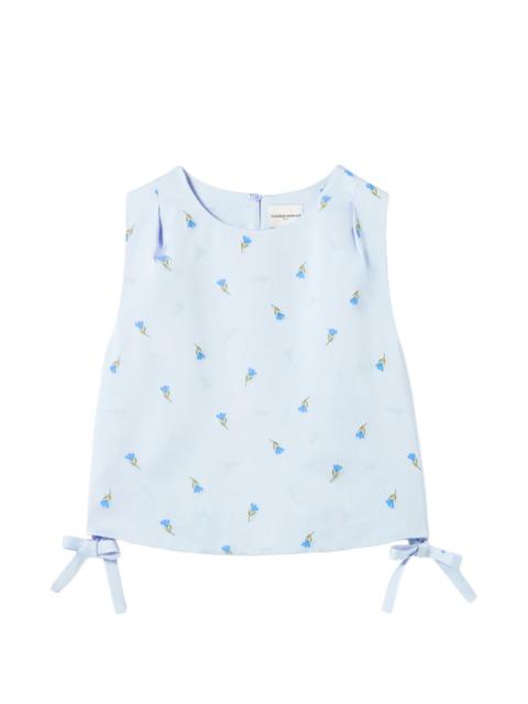 Claudie Pierlot floral-pattern tie-side top