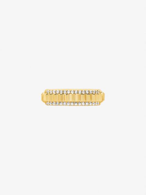 MICHAEL KORS Pavé Gold-Tone Brass Ring