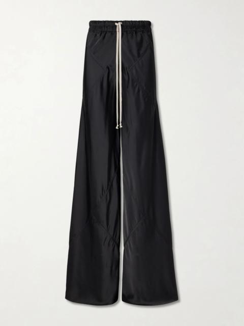 Rick Owens Charmeuse wide-leg drawstring pants Black