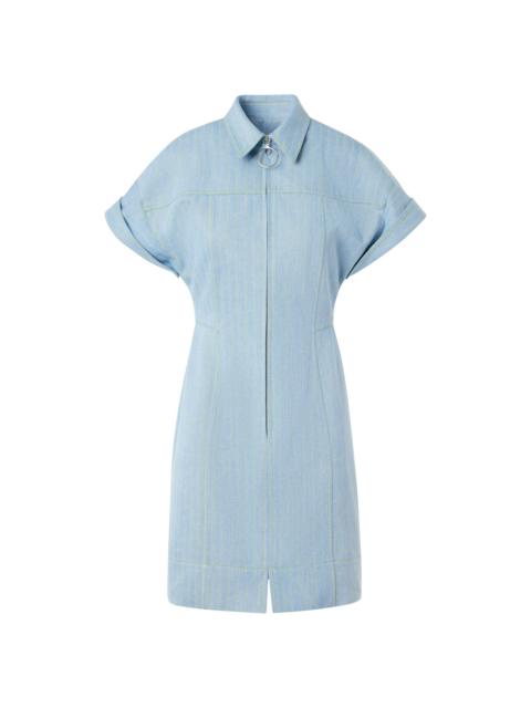 everlane the linen shirt dress Everlane Cinched Dress, Stretch Linen, Estate Blue, Size 6