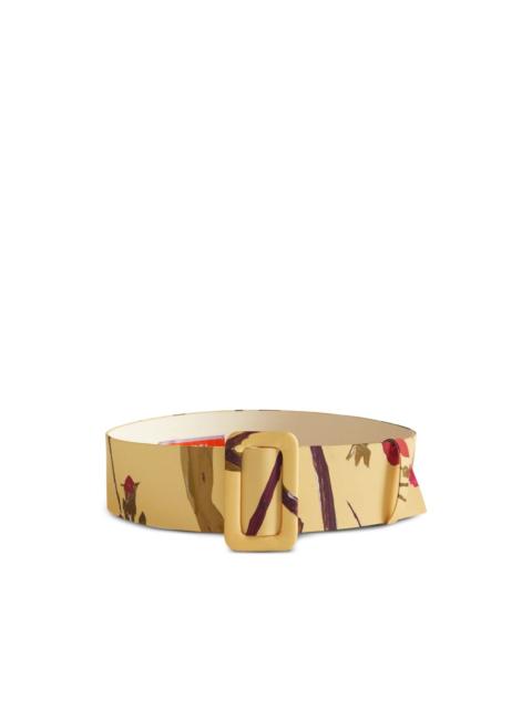 La DoubleJ floral-print buckle belt