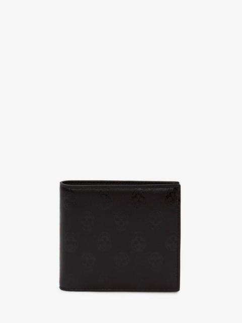 Alexander McQueen Bilker Skull Billfold Wallet in Black