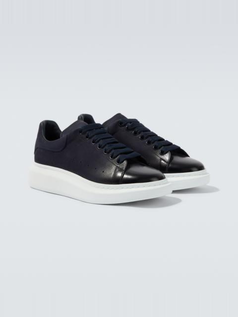 Alexander McQueen Oversized suede-trimmed leather sneakers