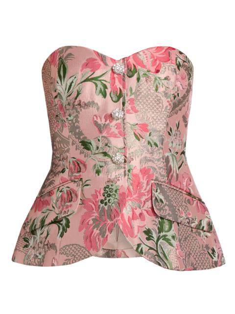 Cara Cara Women's Wes Floral Jacquard Strapless Vest - Jacquard
