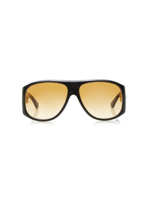 Chloé Aviator-Frame Acetate Sunglasses brown