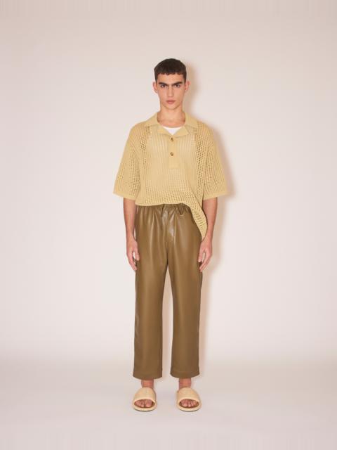 Nanushka DORIAN - Paper crochet shirt - Brown