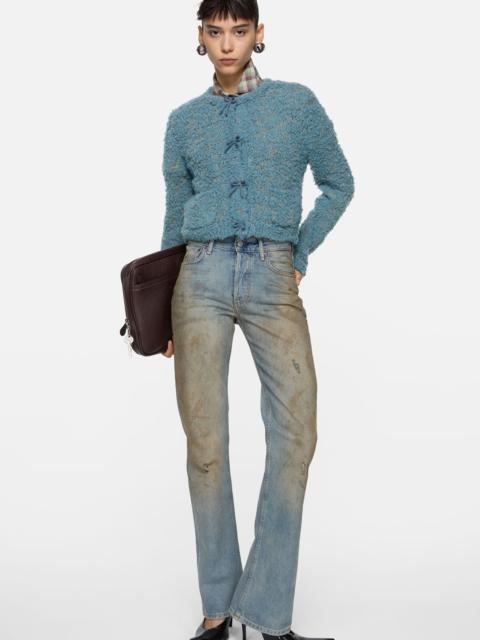 Acne Studios Bow wool cardigan - Dirty blue