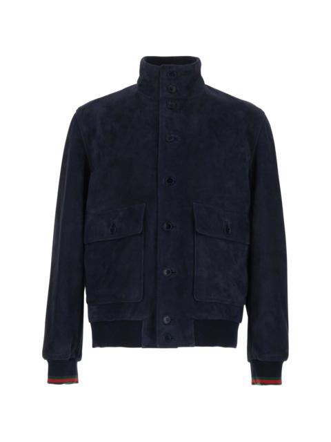 GUCCI Gucci Suede Bomber Jacket