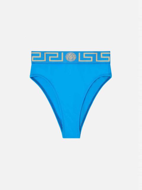 VERSACE Greca Border High Leg Swim Briefs