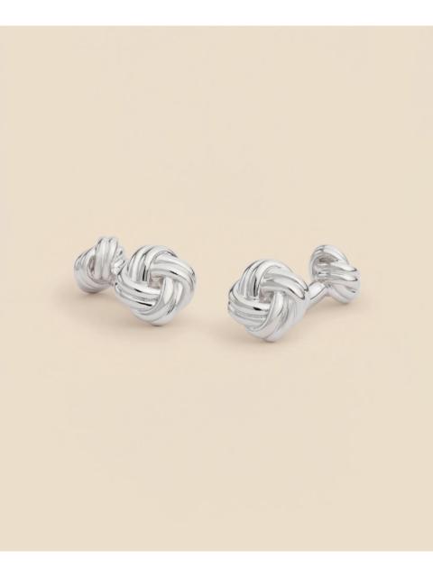 Brooks Brothers Sterling Silver Rhodium-Plated Knot Cufflinks