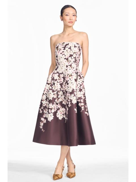SACHIN & BABI SHAY DRESS - CHOCOLATE COVERED CHERRY BLOSSOMS