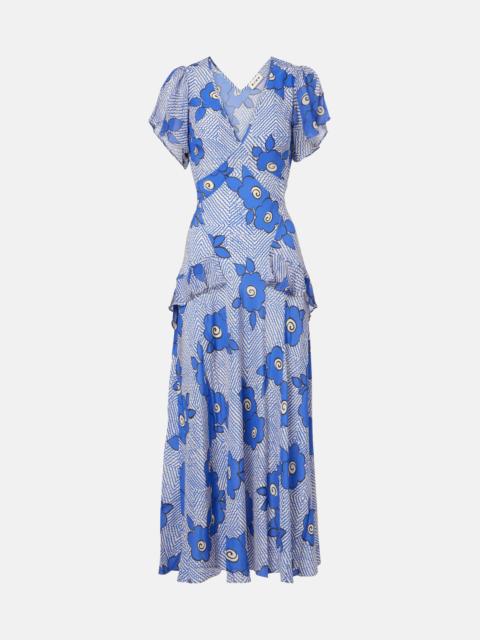 RIXO Evie floral silk maxi dress