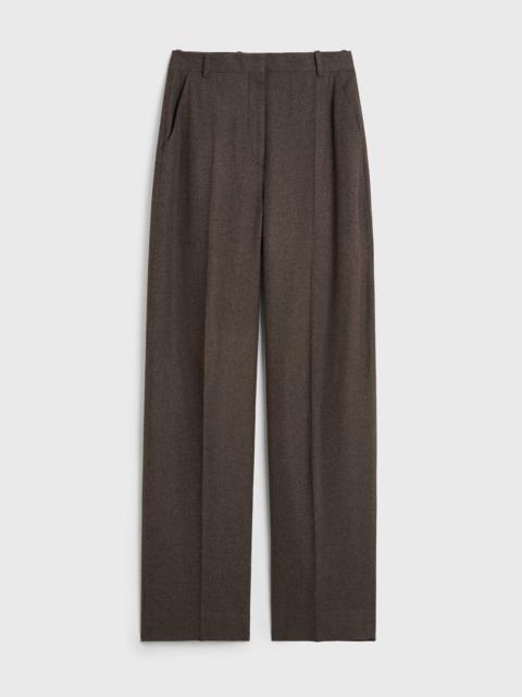 TOTEME High-waist flannel trousers taupe