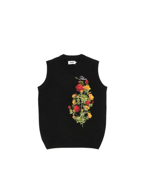 PALACE ROSE KNIT VEST BLACK