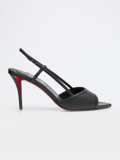 Christian Louboutin Miss Z Leather Red Sole Slingback Sandals