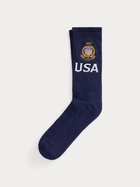 Polo Ralph Lauren USA Cotton-Blend Crew Socks