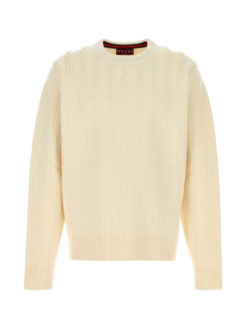 GUCCI Ivory Wool Blend Sweater