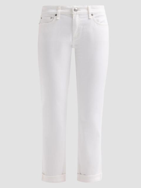 rag & bone Women's Dre Low-Rise Slim Boyfriend Jeans - Optic White