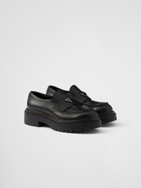 Prada Double Chocolate leather loafers