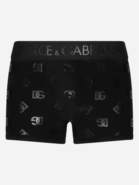 Dolce & Gabbana Two-way stretch jersey boxers with DG logo