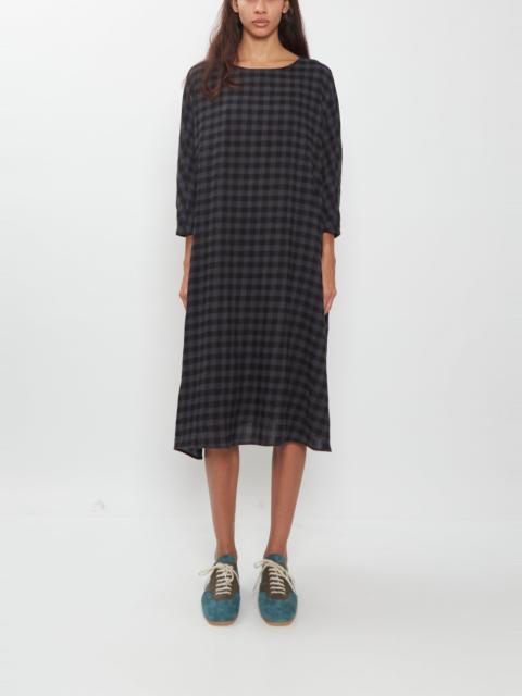 apuntob Vichy Wool Kimono Sleeve Dress