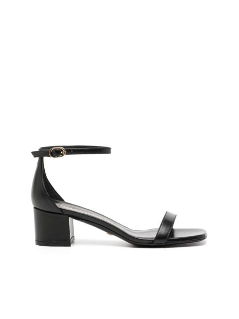 Stuart Weitzman Simplecurve 50mm leather sandals