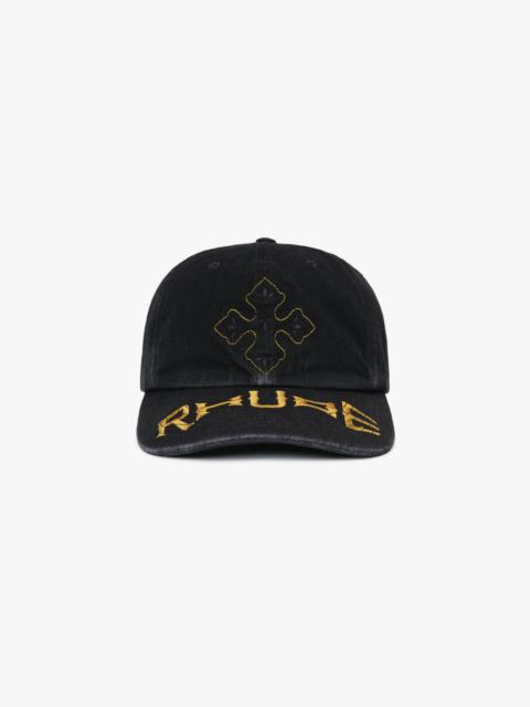 RHUDE CROSS DENIM 6-PANEL HAT