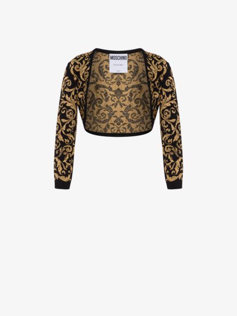 Moschino BAROQUE JACQUARD KNIT BOLERO JACKET