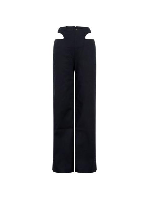 Y-Front buckle straight trousers