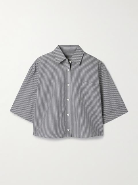 MARIA McMANUS Cropped Striped Organic Cotton Shirt