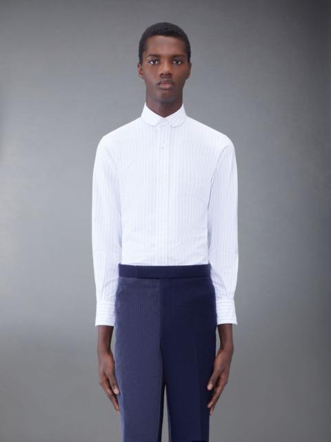 Thom Browne Shadow Pinstripe Oxford Round Collar Shirt