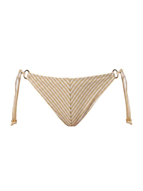 Shoshanna Women's Mitered Striped Triangle Bikini Bottom - Multi