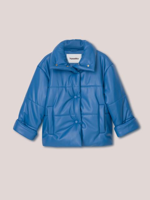 Nanushka HIDE - OKOBOR™ alt-leather puffer jacket - Blue