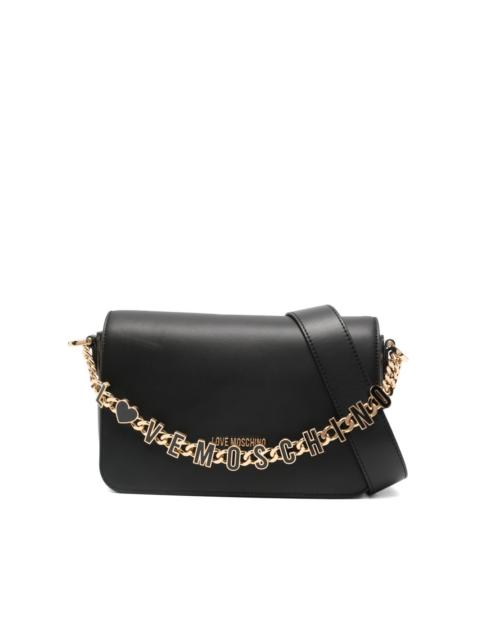 Moschino logo-lettering crossbody bag