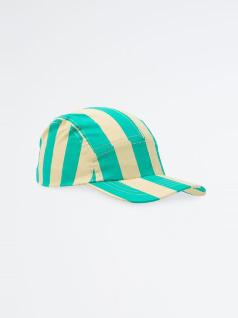 SUNNEI LIGHT YELLOW & GREEN STRIPED BASEBALL CAP