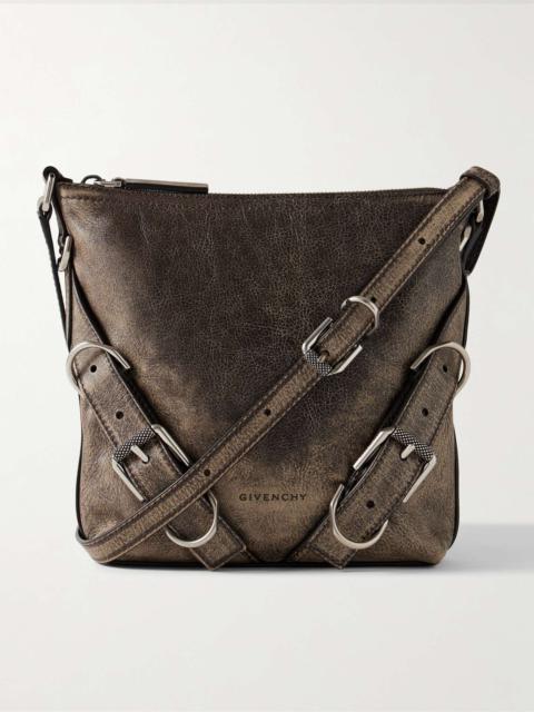Givenchy Voyou Small Crinkled-Leather Messenger Bag