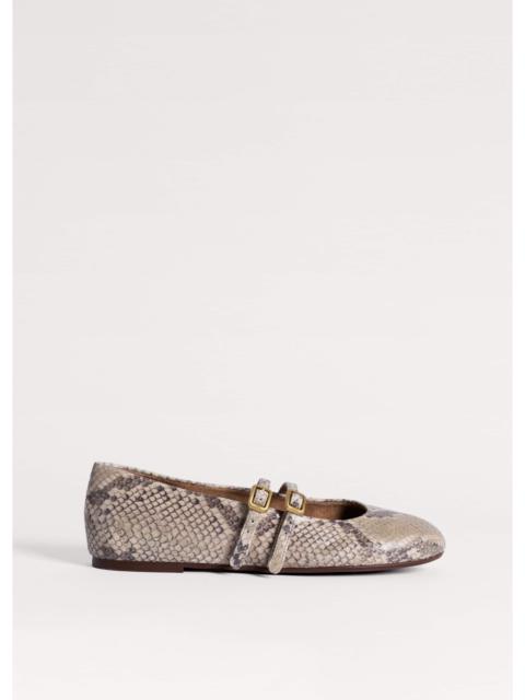 ME+EM Snake Print Ballet Flat