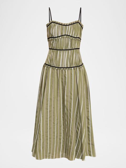 Cinq à Sept Celia Striped Maxi Dress