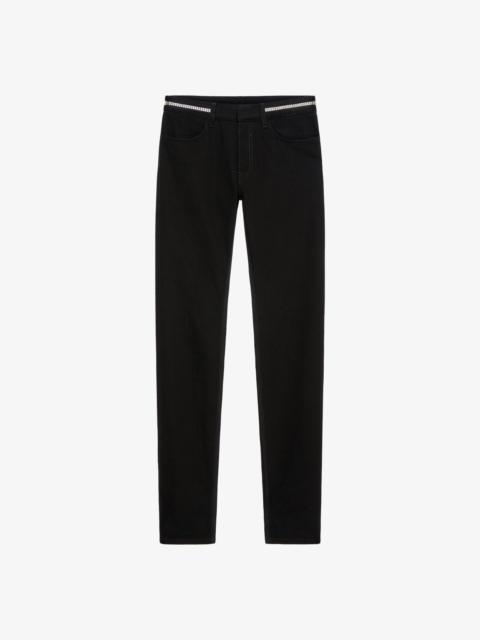 Givenchy SKINNY FIT JEANS IN DENIM WITH METALLIC DETAILS