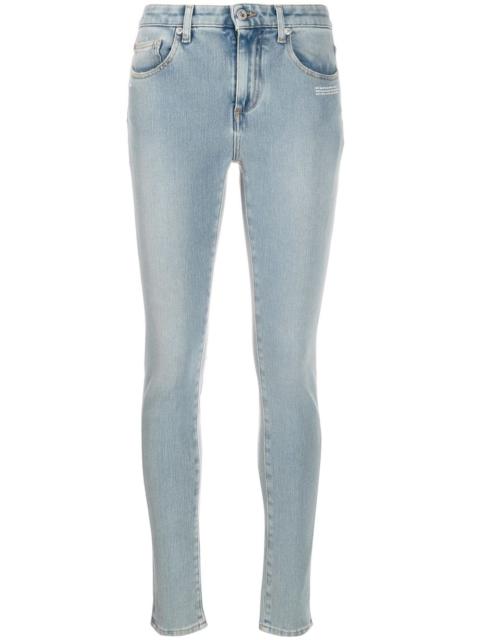 Off-White embroidered details skinny jeans