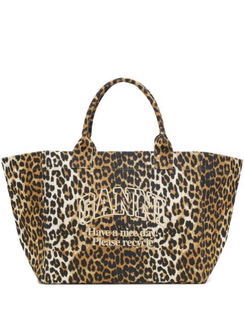 GANNI Borsa Shopper Xxl Pocket Print Bag