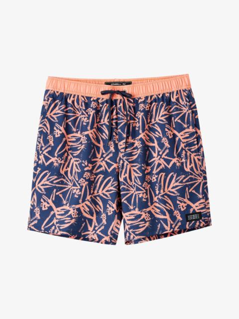 O'Neill Hermosa Elastic Waist Lined 17" Swim Trunks
