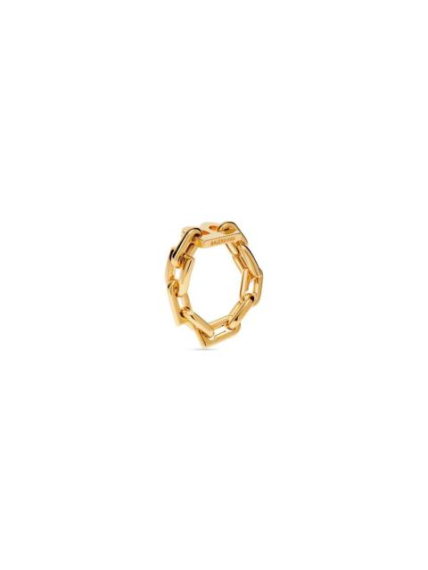 BALENCIAGA Women's B Chain Ring in Gold