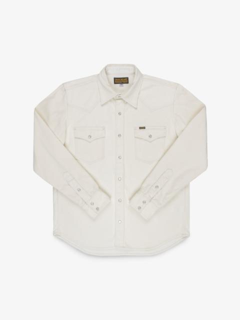 Iron Heart IHSH-398-WHT 11OZ CORDUROY WESTERN SHIRT - OFF WHITE