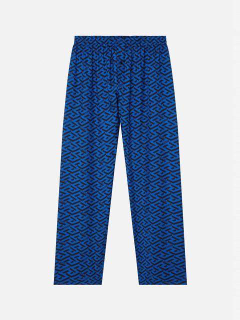VERSACE La Greca Print Pyjama Bottoms